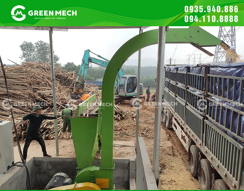 Lắp đặt máy băm dăm gỗ tại Quảng Bình